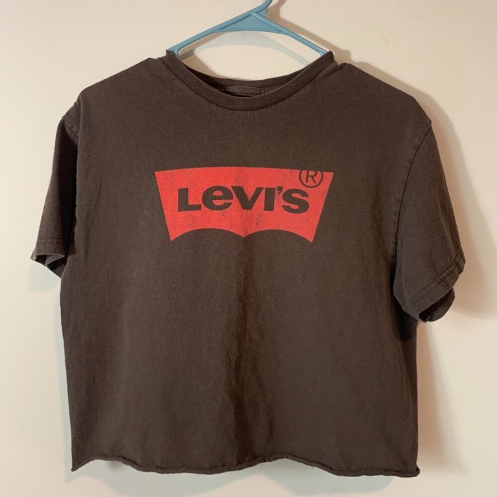 Vintage Levi's Cropped Relaxed Tee | Distressed Tee